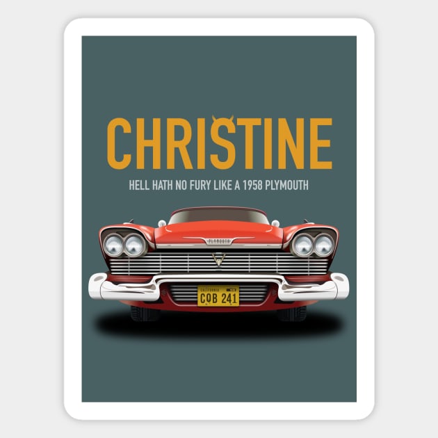 Christine - Alternative Movie Poster Magnet by MoviePosterBoy